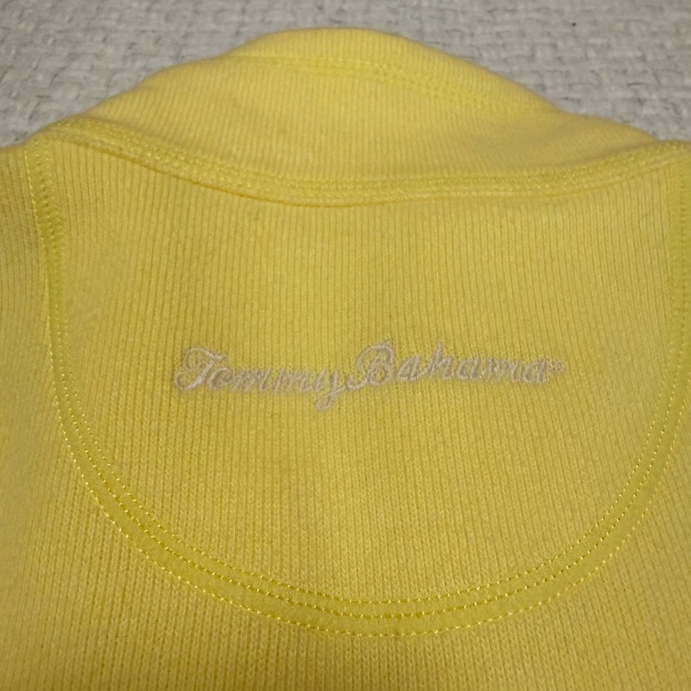 Tommy Bahama yellow women’s zip up sweater , XS. Perfect condition! - Picture 6 of 6